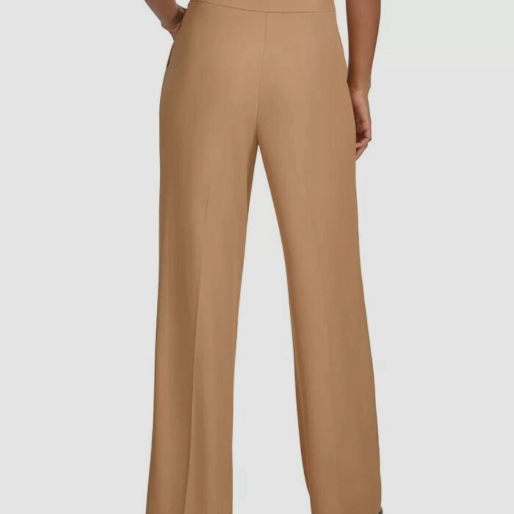 Calvin Klein Tan Wide Leg Pants High Waisted